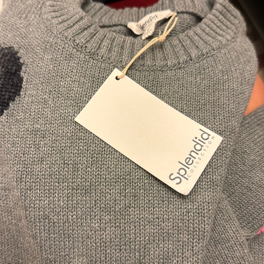 NWT Splendid Collection Heart Sweater S - Picture 2 of 5
